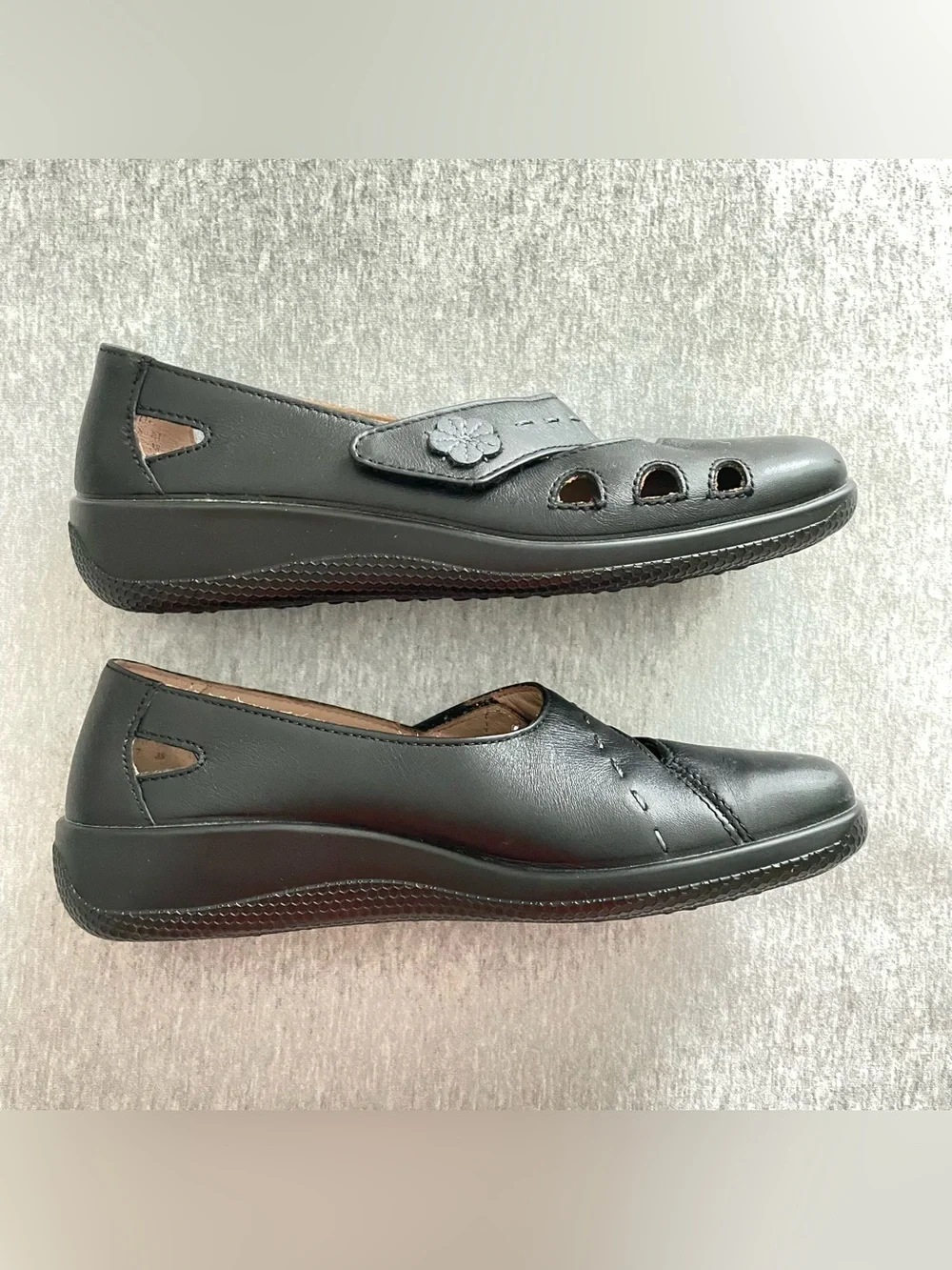 Hotter Comfort Concepts Women's Sz 7 Black Comfort Slip-On Mary Jane Shoes NEW